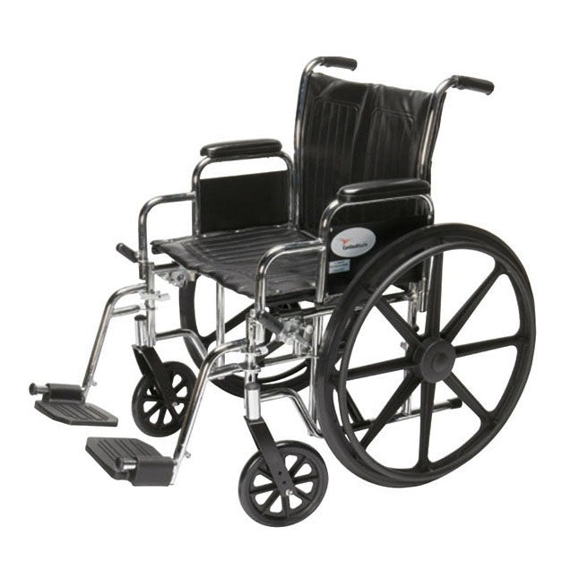 CW0005CS Wheelchair, Swing Away Footrest, Removable Desk, Chrome Finish, 16" x 20", 1/EA