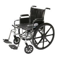 CW0007CS Wheelchair, Swing Away Footrest, Removable Desk, Chrome Finish, 18" x 24", 1/EA