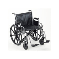 CW0006PS Wheelchair, Swing Away Footrest, Powder Coated Finish, 1/EA