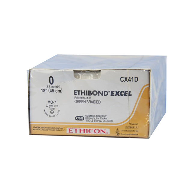 CX41D Ethobond Non Absorbable Suture, Polyester 12EA/BX