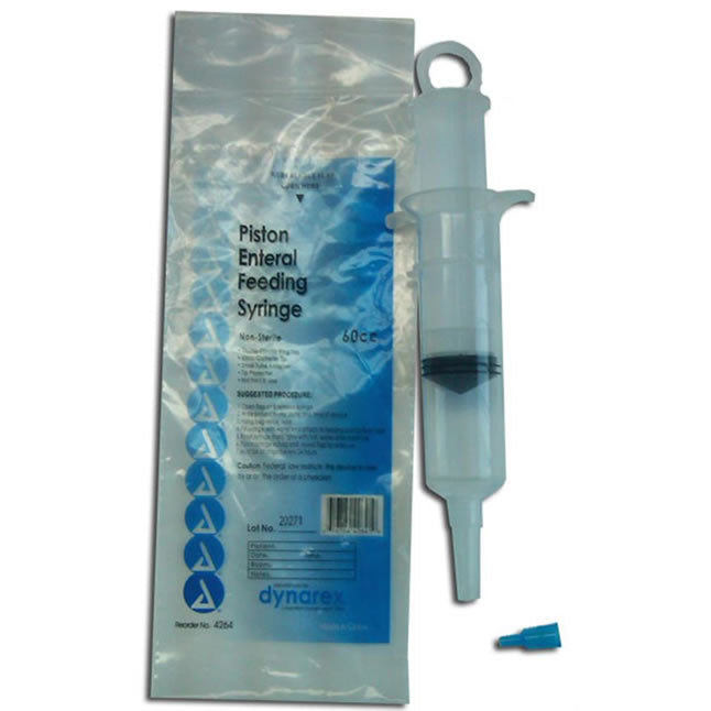 D20120 Enteral Feeding Piston Syringe, 60cc, 30EA/BX