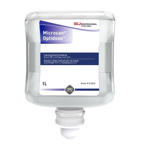 DEB815CA Microsan Optidose Foaming Alcohol Handrub, 1L, 6EA/CA
