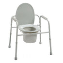 DRV11105N-4 Deluxe All-In-One Welded Steel Commode with Plastic Armrests, 1/EA