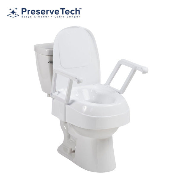 DRVRTL12C002WH PreserveTech Universal Raised Toilet Seat, 1/EA