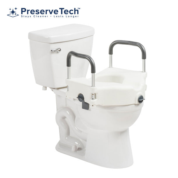 DRVRTL12C003WH PreserveTech Secure Lock Raised Toilet Seat, 1/EA