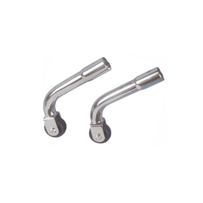 DRVSTDS802 Anti-Tipper, with Wheel, Chrome, 2EA/BX