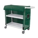 GC302G Linen Cart, Two 48" x 20" Shelves, Green, 1/EA