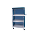 GC323B Linen Cart, Three 32" x 20" Shelves, Blue, 1/EA