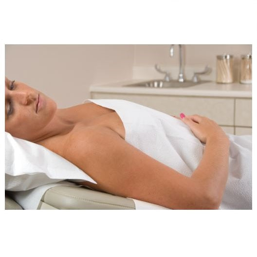 GM70302N Premium 3 Ply Bed Sheet Drape, White, 40" x 48", 100EA/CA