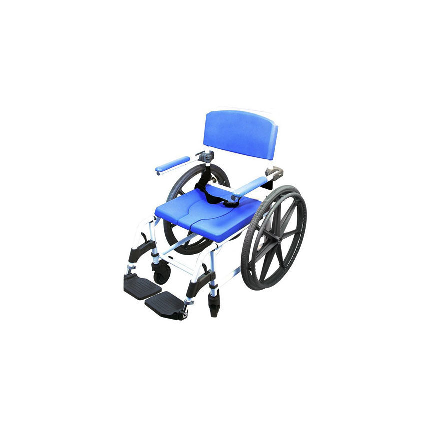 HL185-24 EZee Life Shower Commode Chair, Aluminium, Model 185, Rear Wheel, 1/EA