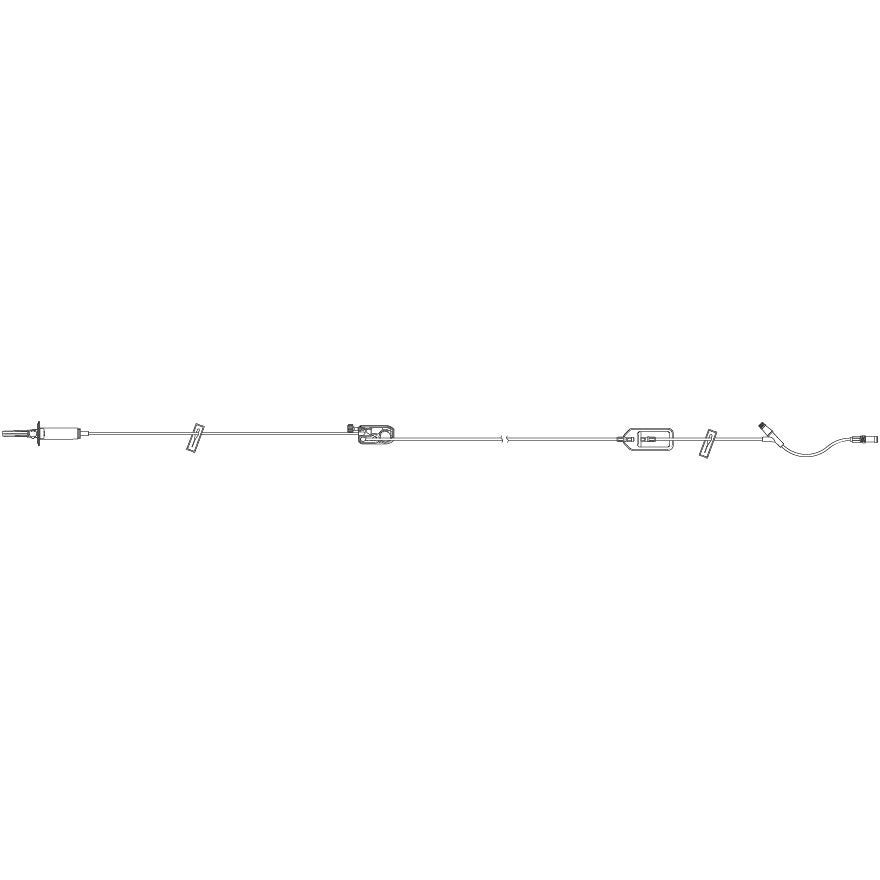 IC14255-28 Primary PlumSet, Clave Y-Site, PE-Lined Tubing, 104", 50EA/CA