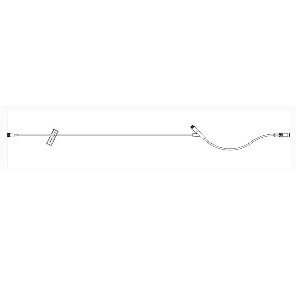 IC20654-28 Extension Set, Macrobore, Clave Y-Site, 8", 50EA/CA