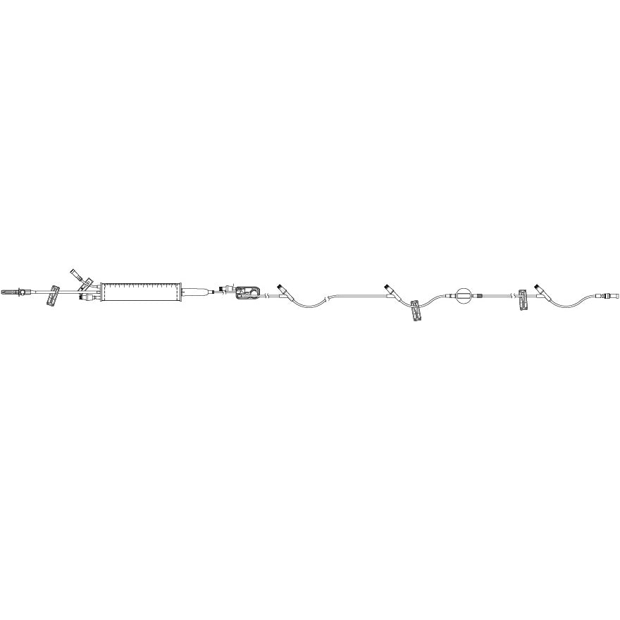 IC14271-28 150mL Burette PlumSet , Microbore, Clave Y-Site, 140", 48EA/CA