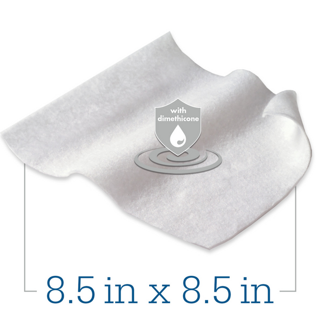 SAGE7403 Comfort Shield Barrier Cream Cloth, with 3% Dimethicone, W8.5" x L8.5" Large, 3EA/BX