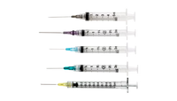 BD305620 Tuberculin Syringe with PrecisionGlide Permanently Attached Needle, 27GA x 0.5" 100EA/BX