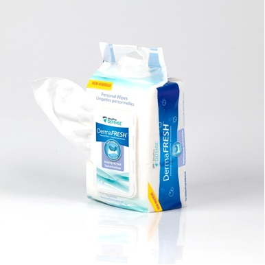 760-050 DermaFRESH Disposable Personal Wipes, Fragrance-free, 288EA/BX
