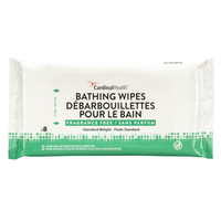 BTSWPSS Cardinal Health Bathing Wipes, Standard, Fragrance Free, 20 x 20 cm (7.8 x 7.8 in.), 288EA/BX