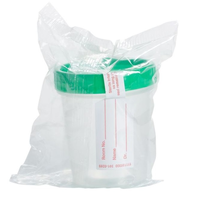 Z8889207034 Specimen Container, 4oz, w/White Cap, 500EA/BX