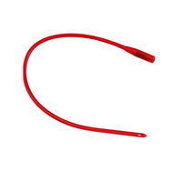 Z8887660101 Dover Red Rubber Latex Urethral Catheter, Smooth Rounded Tip, L12", 10 Fr, 100EA/BX