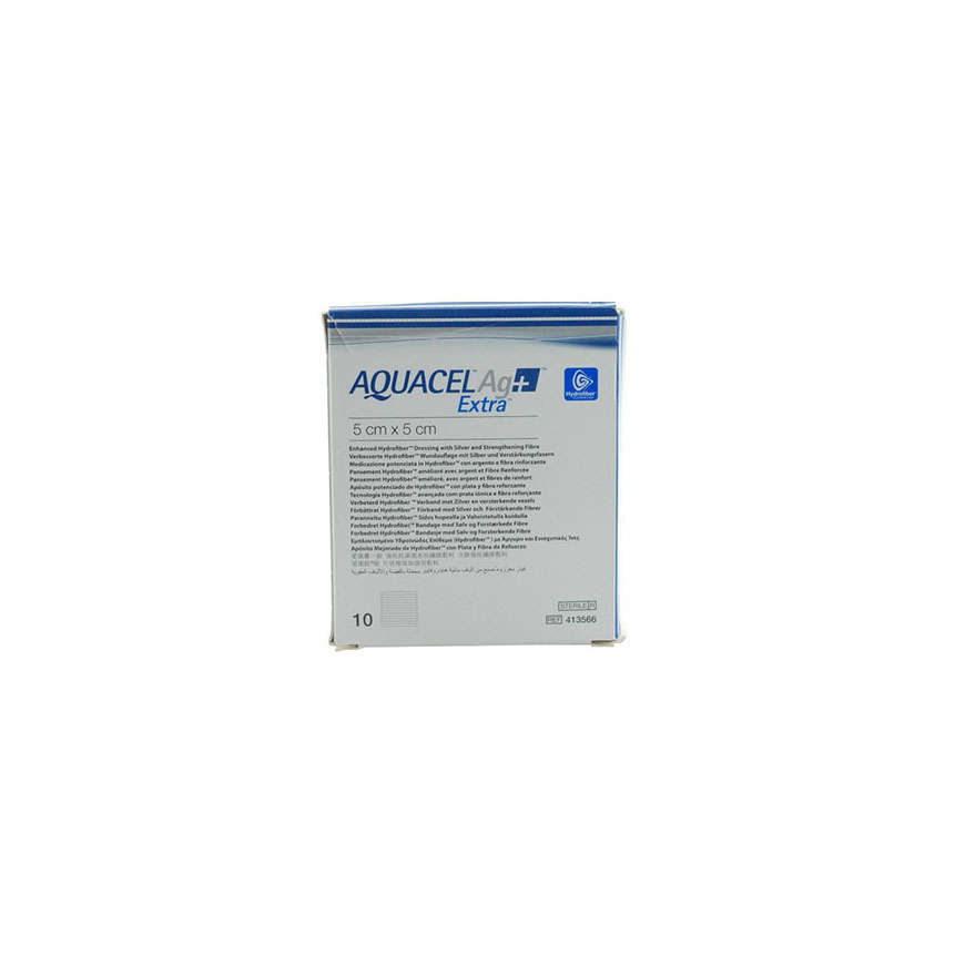 CON413566 AQUACEL Ag+ Extra Wound Dressing, W2" x L2", 10EA/BX