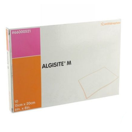 SN66000521 ALGISITE M Calcium Alginate Dressing, 20cm x 15cm, 10EA/BX