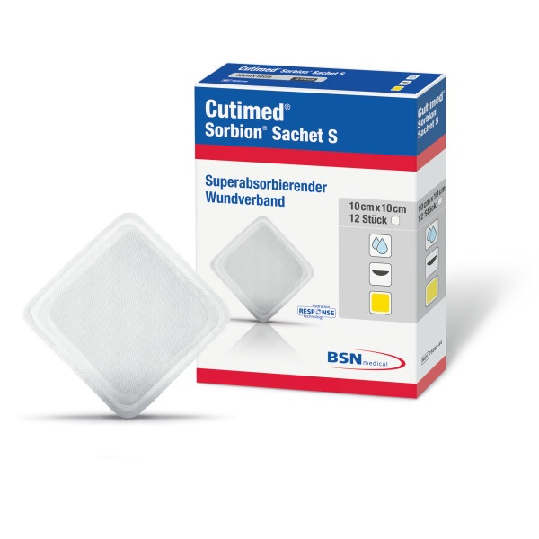 BSN7323218 Cutimed Sorbion Sachet Superabsorbent Dressing, 30cm x 20cm, 10EA/BX