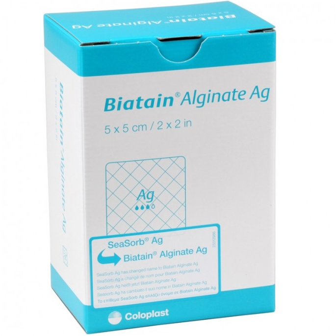 COL3705 Biatain Calcium Alginate Dressing, W5cm x L5cm, 30EA/BX