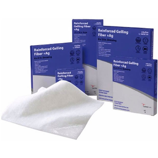 RGFB812AG Cardinal Health Alginate Dressing, Reinforced Gelling Fibre +Ag, 8" x 12", 5EA/BX