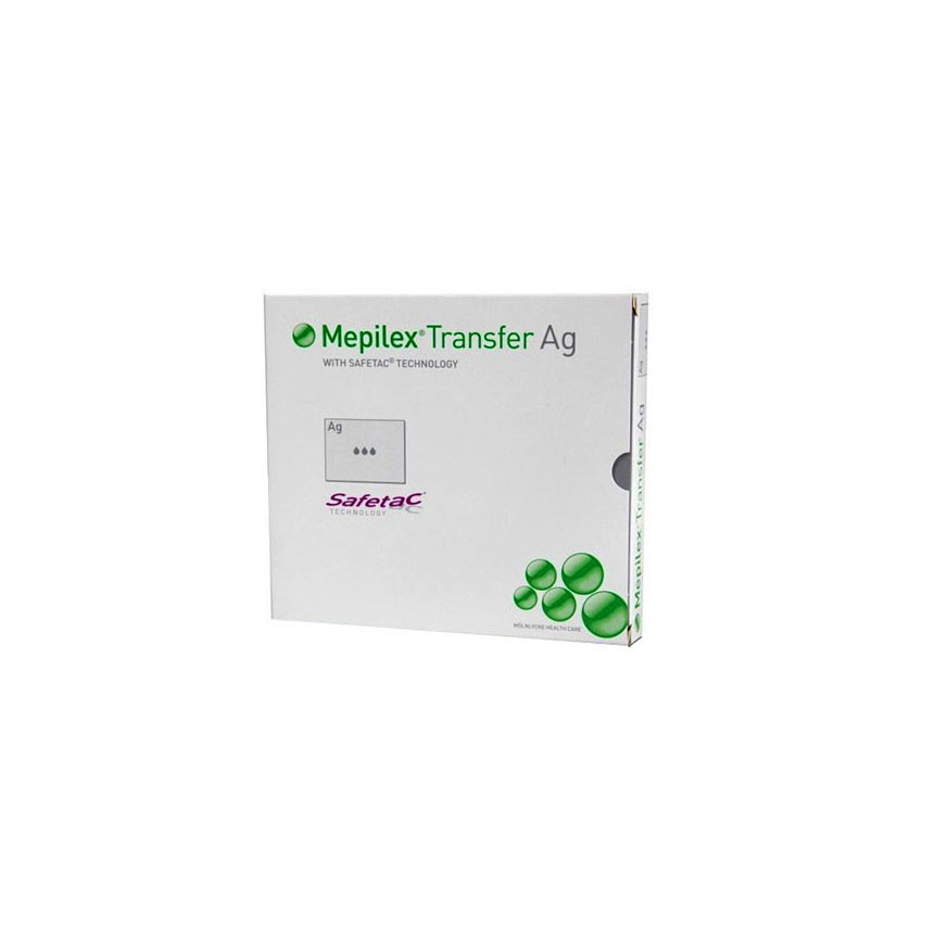 394700 Mepilex Transfer Ag Contact Layer Dressing, W12.5cm x L12.5cm, 5EA/BX