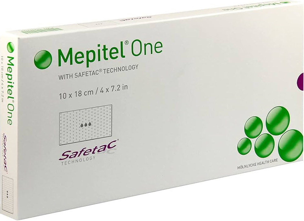 289500 Mepitel One Wound Contact Layer Dressing, 10cm x 18cm, 10EA/BX