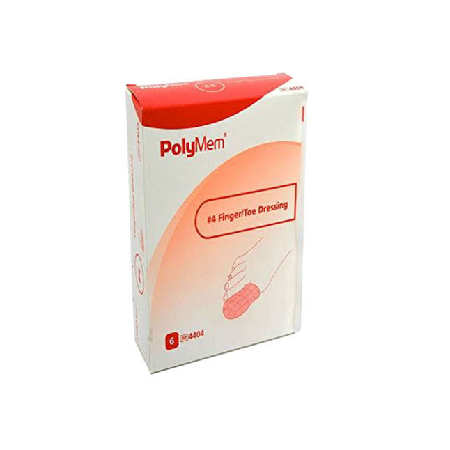 PLM4404 PolyMem Finger/Toe Dressing, Size 4, XL, 6EA/BX