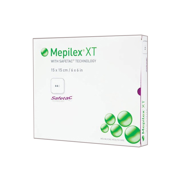 211300 Mepilex XT Foam Dressing, W15cm x L15cm, Sterile, 5EA/BX
