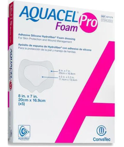 CON421579 Aquacel Foam Pro Sacral Dressing, 20cm x 16.9cm, 5EA/BX