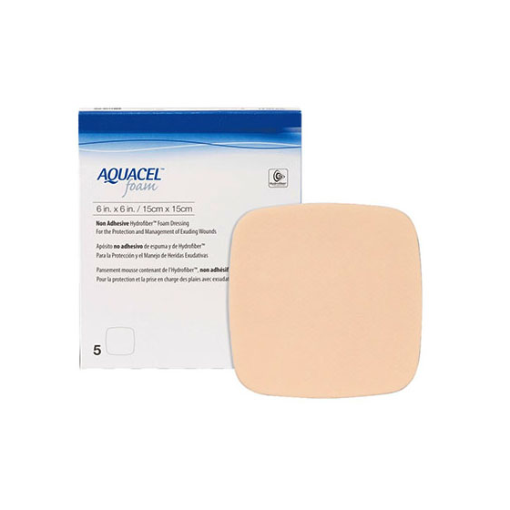 CON420635 AQUACEL Foam Dressing, W6" x L6" Square, 5EA/BX