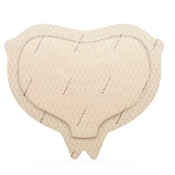 282455 Mepilex Border Sacrum Dressing, Foam, 25cm x 20cm, 10EA/BX