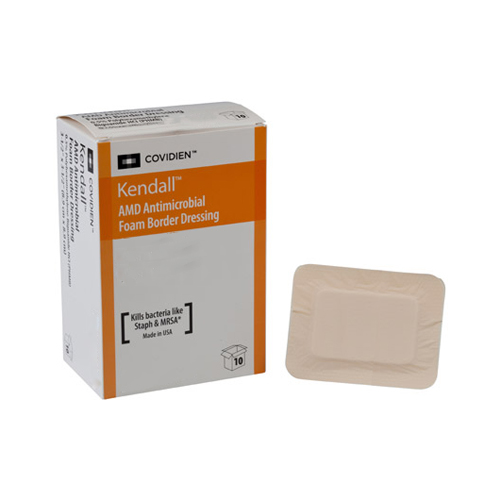 Z55544BAMDX Kendall AMD Foam Border Dressings (Acrylic Adhesive), 3.5" x 3.5", 1/EA