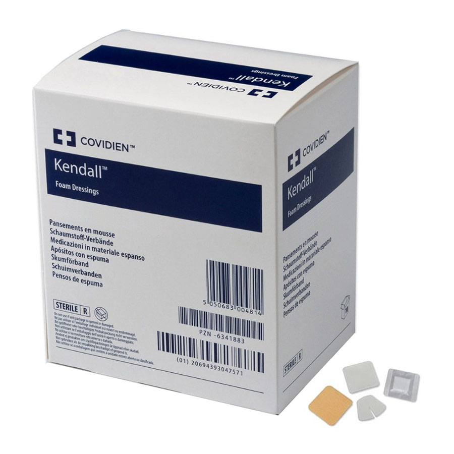 Z55555 Kendall Non-Adhesive Hydrophilic Foam Dressing, L5" x W5", 10EA/BX