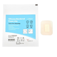BFM22LTE Cardinal Health Silicone Bordered Foam Dressing, Lite, 1.6" x 2", 10EA/BX
