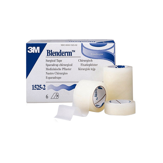 3M1525-2 Blenderm Surgical Tape, 50mm x 4.5m, Clear, Latex-Free, 6EA/BX
