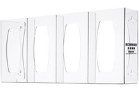GL040-0111 Glove Box Dispenser - Quad - Divided, Clear, 1/EA
