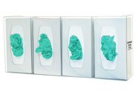 GL040-0111 Glove Box Dispenser - Quad - Divided, Clear, 1/EA
