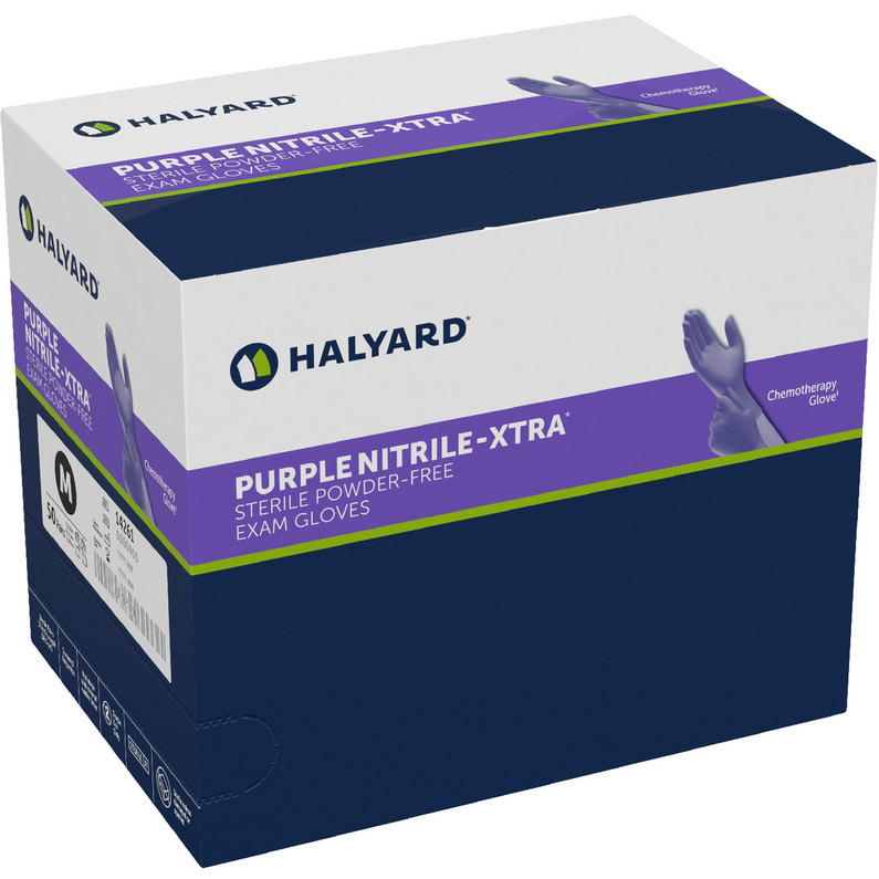 KC14261 PURPLE NITRILE-XTRA Exam Glove, Sterile, Pair, 50EA/BX