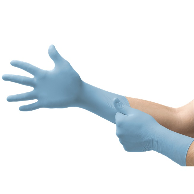 AN6034152 Micro-Touch Nitra-Tex Examination Glove, Nitrile, Pair, Medium, Blue, 50PR/BX