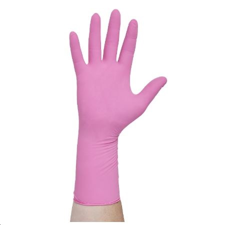 KC47455 PINK UNDERGUARD Nitrile Exam Gloves, Large, 100EA/BX