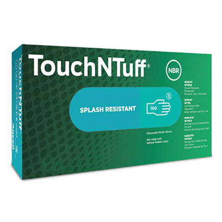AN92-600XL TouchNTuff Protective Glove, Nitrile, XL, L240mm, Green, 100EA/BX