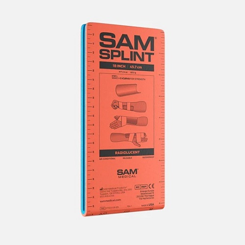 SP502-OB-EF SAM Splint, Blue/Orange, 18IN O/B, 24EA/BX