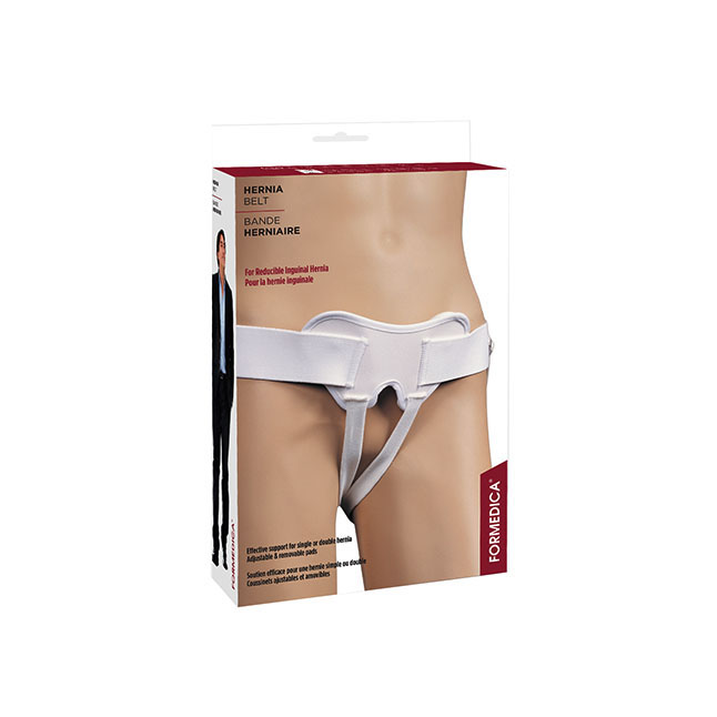 F9252 Hernia Belt, 45% Polyester/40% Cotton/15% Rubber, Small/Medium, White, 1/EA