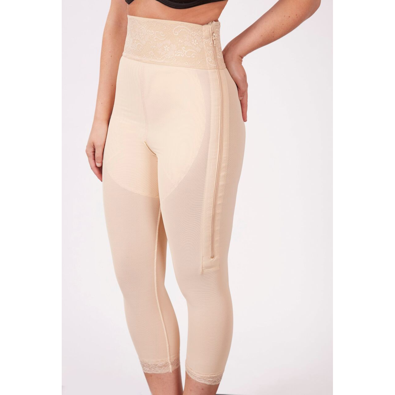 48000CXL Capri Length Powerknit Girdle, Champagne, XL, 1/EA