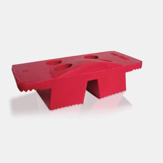 F6506 Walking Heel, Adult, Depth 2.3" W5.1" x H2.3" Red, 1/EA