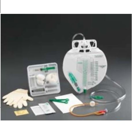 C800065C Lubricath Urine Meter Foley Trays with 16FR. Hydrophilic-Coated Catheter, 2500mL, 10EA/BX